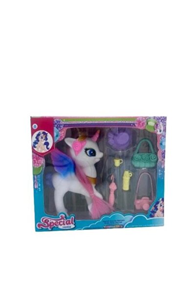 OEM Princess Pony Figure with Accessories (hat, handbag, camera, umbrella, thermos, cup), 16 cm, 3+ year