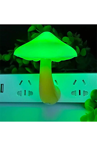 Choice مصابيح ليلية LED على شكل فطر بضوء أخضر (أمريكي) مع مستشعر تلقائي لديكو...