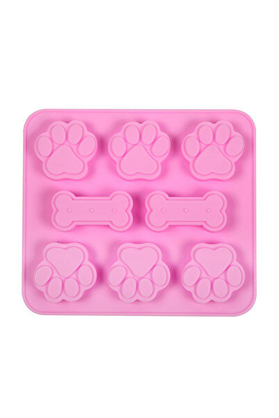 Choice Pink Dog Footprint Silicone Mold Cake Molds Bone Cookie Cutter Fondant 3D DIY Cat Paw Silicone Bakew