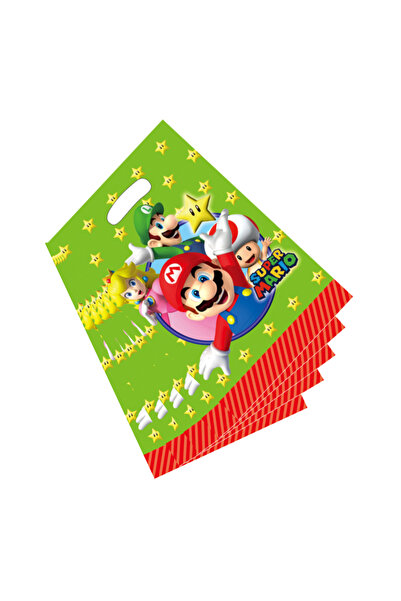 Miniso 25x16.5 سم 30 قطعة أكياس هدايا لحفلات أعياد الميلاد سوبر ماريو أكياس الحلوى أكياس الهدايا Peach Princess Birthday P