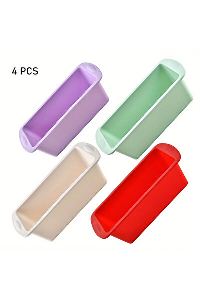 Choice 4 قطع من قوالب الكيك المصنوعة من السيليكون، قوالب مستطيلة للخبز والتوس...