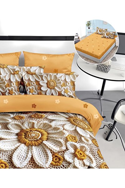 CHIRASO CHIRASO Bedding, Finet 5D Identical to the picture, ELASTIC Sheet 180x200+25cm, Duvet Cover, 2 Pillowcases