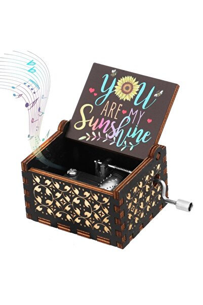 Choice 14 صندوق موسيقى خشبي يعمل يدويًا، أنت شمسي الموسيقية، لوحة فنية هدية ب...