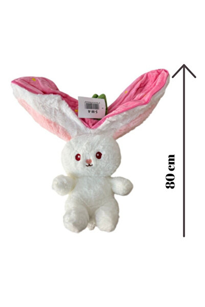 Kids 80 cm kulakları kapanan peluş tavşan