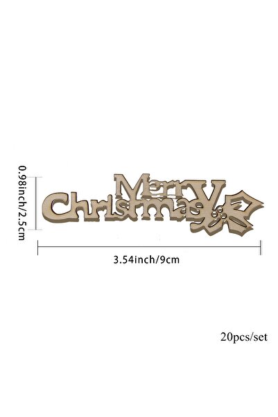 Choice 20 قطعة من قصاصات الورق الخشبية المجوفة المصنوعة من ورق عيد الميلاد لتزيين طاولة عيد الميلاد المجيد