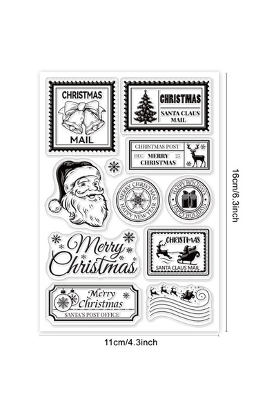 Choice6 AECH06-03762 ختم شجرة عيد الميلاد من ورقة واحدة، ختم شفاف، أجراس سانت...