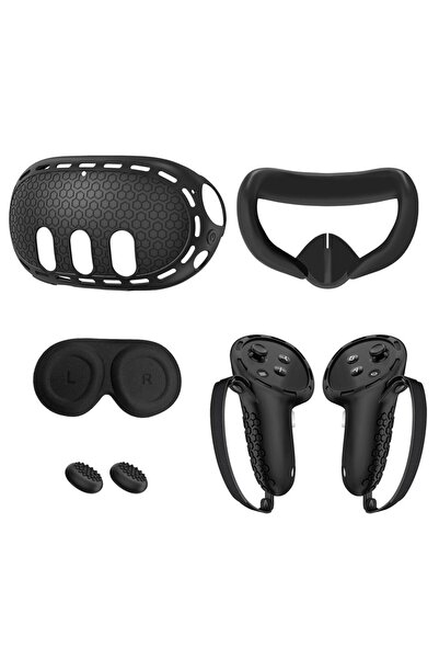 Choice Black Silicone Cover Set for Oculus/Meta Quest 3, VR Accessories Protective Cover Controller Grips C