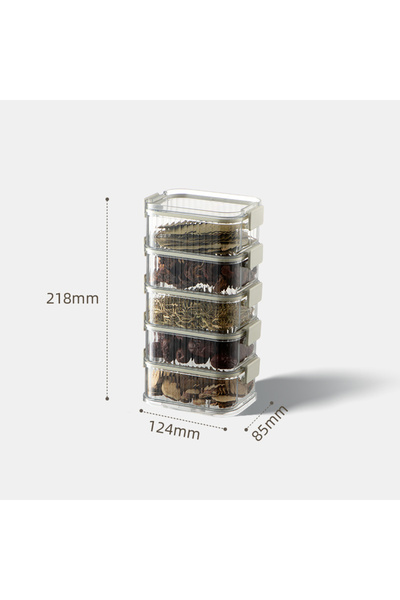 Choice 5 layer Stackable Spice Storage Boxes Plastic Seasoning Jar Multi-Laye...