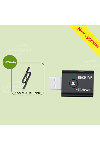 Choice Bluetooth5.5 Adapter New Upgrades 2In1 Bluetooth 5.5 Audio Receiver Transmitter 3.5mm AUX USB Stereo