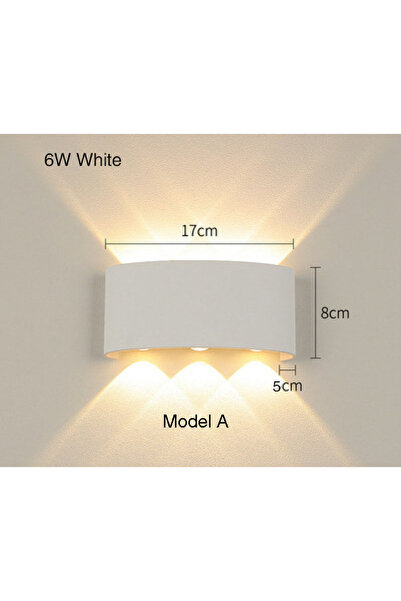 Choice White 6W Tuya Up and Down Wall Light Smart Life APP RGB Outdoor Porch ...