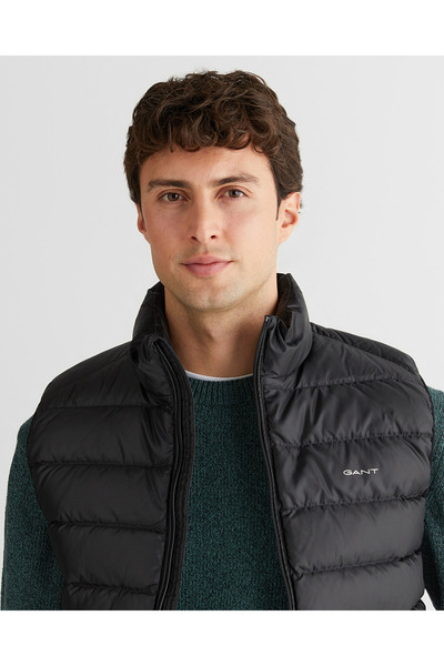 Gant Erkek Siyah Regular Fit Dik Yaka Kaz Tüyü Yelek