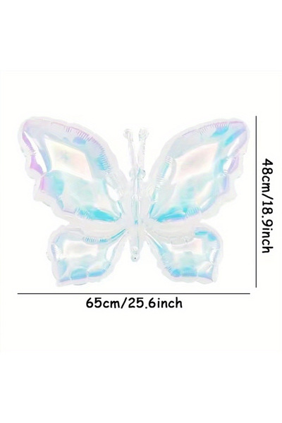 Choice فراشات أخرى - فراشات صغيرة معدنية ملونة شفافة على شكل قلب ونجمة وكعكة ...