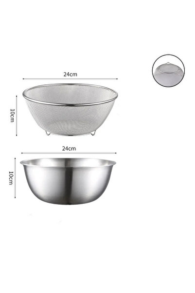 choice2 2 قطعة - 24 سم حوض تصريف من الفولاذ المقاوم للصدأ مجموعة من قطعتين مع...