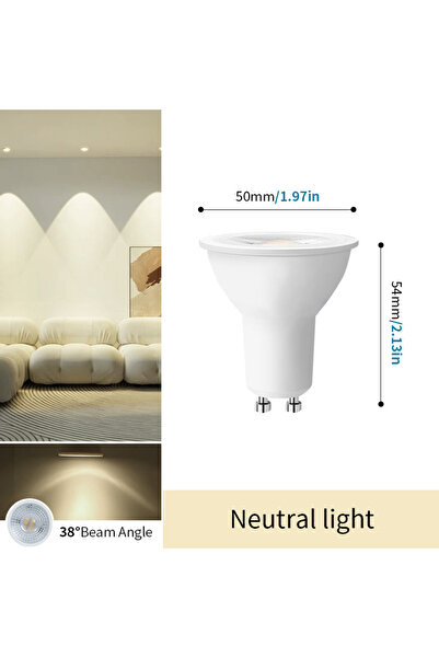 Choice 12 قطعة 12 واط ضوء محايد 1/4/6/8/10/12 قطعة لمبة LED كشاف GU10 AC220V ...