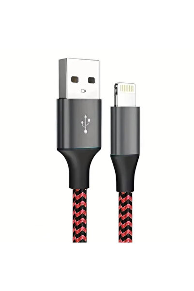 Choice كابل USB إلى Lightning معتمد من MFi بطول 2 متر، قطعة واحدة باللون الأح...
