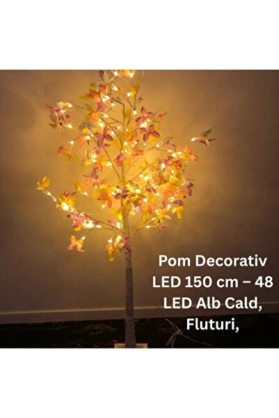 OEM Decorative LED Tree 150 cm – 48 Warm White LEDs, Butterflies, Indoor/Outdoor