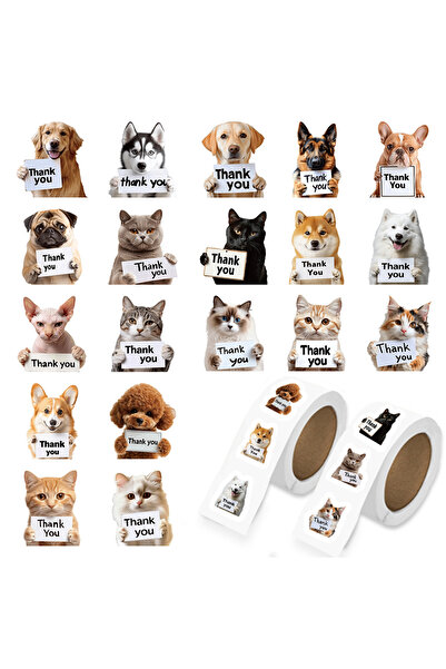 Choice ملصقات على شكل كلب، 500 قطعة، ملصقات على شكل قطة لطيفة، ملصقات على شكل...