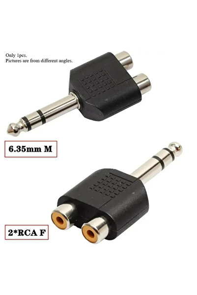 Choice 1 قطعة 6.35 مم M-2RCA F 6.35 مم 1/2 محول صوت 6.35 إلى AV مزدوج مع فتحت...