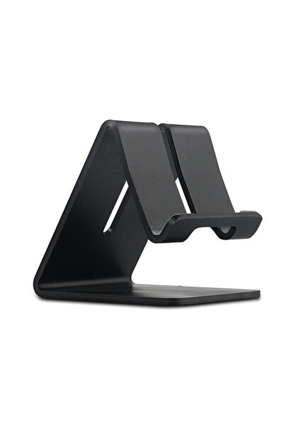 Choice حامل هاتف محمول من الألومنيوم باللون الأسود للمكتب وحامل معدني للهاتف المحمول لأجهزة IPhone X XS Pro MAX 8 7 6 1