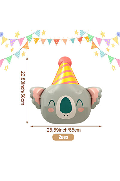 Choice قبعة عيد ميلاد أخرى على شكل كوالا، حيوان كرتوني، بالون، دب، أسد، ضفدع،...
