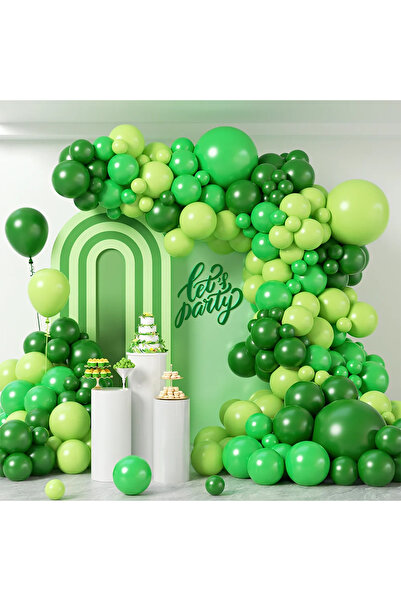 Choice مجموعة أخرى من 126 قطعة من بالونات اللاتكس باللون الأخضر الداكن والليم...