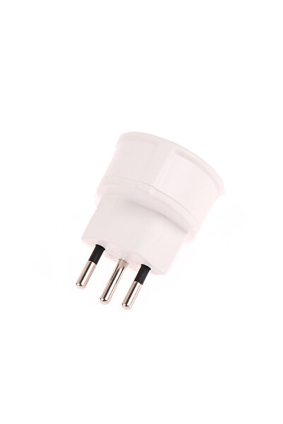 KOQZM White 1 Pc European France To Swiss Plugs Travel Adapter 3 Pin Plug 10A 250V Power Plug EU To Switze