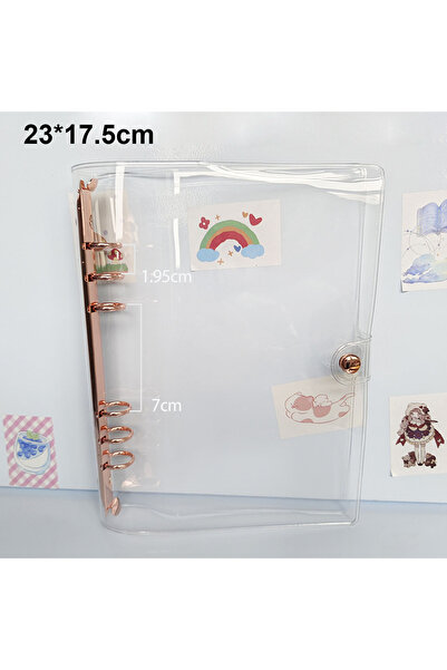 Choice غلاف ناعم B-1 قطعة A5 6 فتحات تخزين مشابك مجلدات تخزين سجل القصاصات تن...