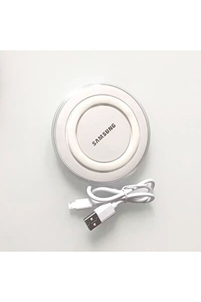 Samsung شاحن لاسلكي أبيض لهاتف Z Fold Flip 7 6 5 iPhone 17 16 15 14 13 Pro Ma...