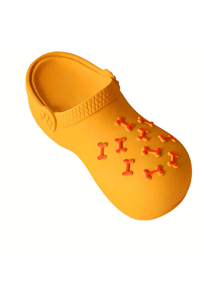 Choice لعبة مضغ متينة على شكل نعال برتقالية كبيرة، لتنظيف الأسنان والتدريب عل...