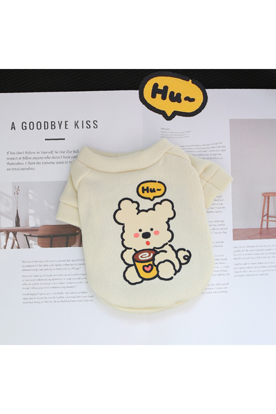 Choice ملابس حيوانات أليفة خريفية وشتوية بيضاء M، هودي برقبة دائرية على شكل ك...