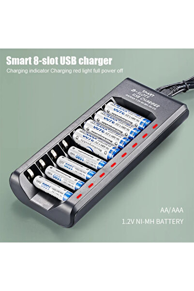 Choice منفذ USB 8 فتحات شحن سريع حماية من الدائرة القصيرة لشاحن بطاريات 1.2 ف...