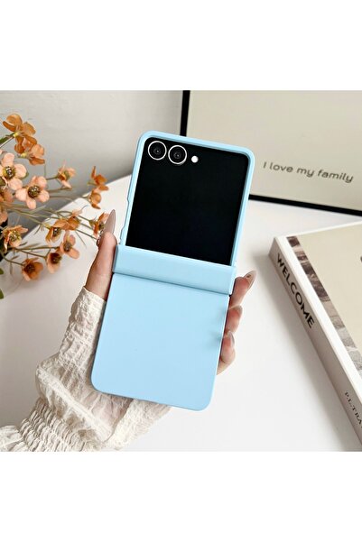 Choice جراب هاتف Galaxy Z Flip6 أزرق فاتح Z Flip7 FE بلون دوبامين كاندي غير ل...