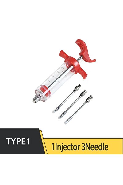 choice2 مجموعة من 4 قطع من محقنة التتبيلة لحوم الشواء الأكثر مبيعًا، محقنة نك...