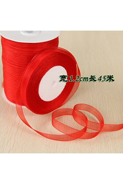 Choice 50 Yards Length 1.2cm Wide 50yards/roll Red Chiffon Organza Ribbon DIY Handmade Crafts Fabric Weddin