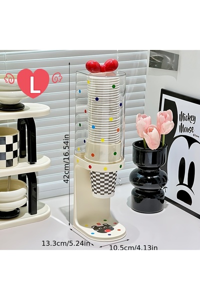 Choice حامل أكواب على شكل حرف L، موزع أكواب مياه، حامل أكواب للاستخدام مرة وا...