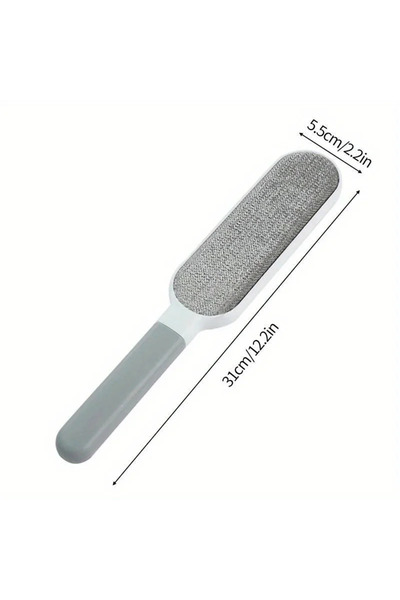 Choice مزيل شعر الحيوانات الأليفة ذو الوجهين باللون الرمادي، فرشاة يدوية لإزا...