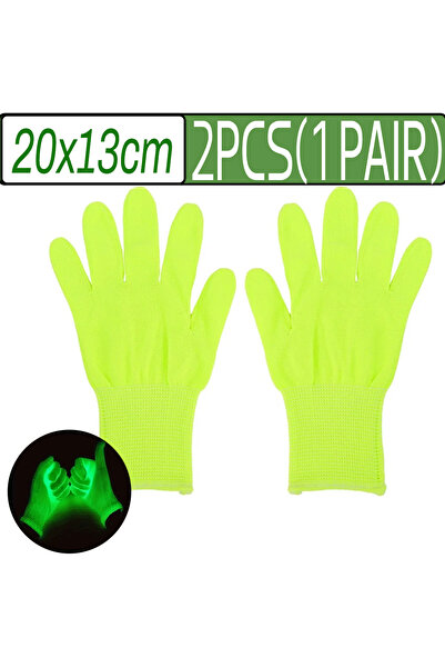 Choice زوج واحد (قطعتان) 40-2 قطعة من القفازات الخضراء الفلورية المتوهجة في ا...