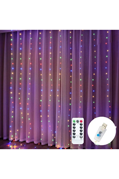 Choice ستائر إضاءة ملونة 3×2 متر، 300/600 مصباح LED، أضواء خرافية قابلة للتعت...