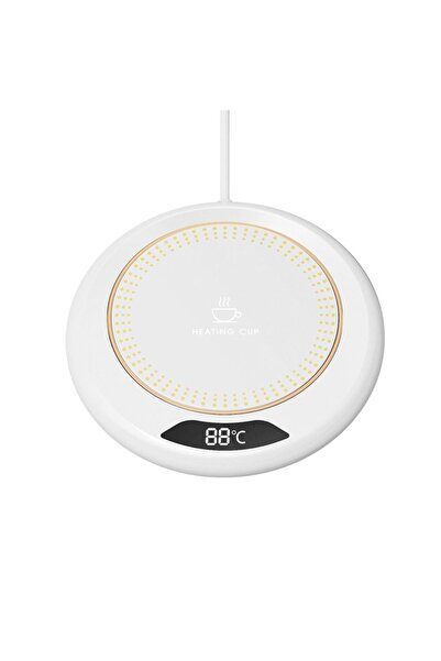 Choice سخان أكواب القهوة الذكي ذو درجة الحرارة الثابتة باللون الأبيض مع 3 إعد...