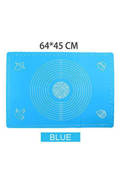 Choice حصيرة خبز سيليكون زرقاء 64 × 45، حصيرة عجن العجين، صينية كيك البيتزا، ...