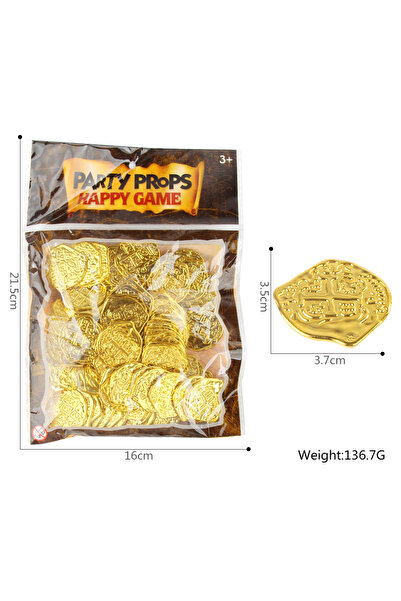 Choice 100 قطعة من العملات الذهبية البلاستيكية للقراصنة الرومانيين والعملات ا...