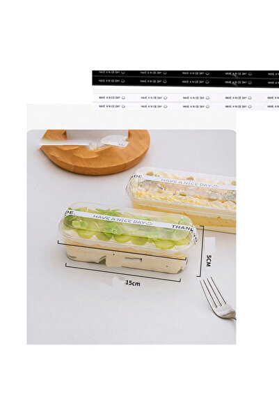 Choice صندوق تغليف حلوى مستطيل شفاف مقاس 13×8×15 سم، كعكة حليب الصويا، موس أل...