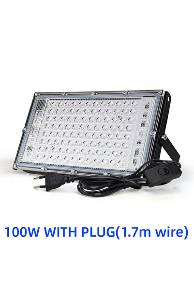 Choice 100w with plug UV Led Flood Light 50W 100W 150W 220V Outdoor Floodlight 395nm 400nm Ultraviolet Fluo