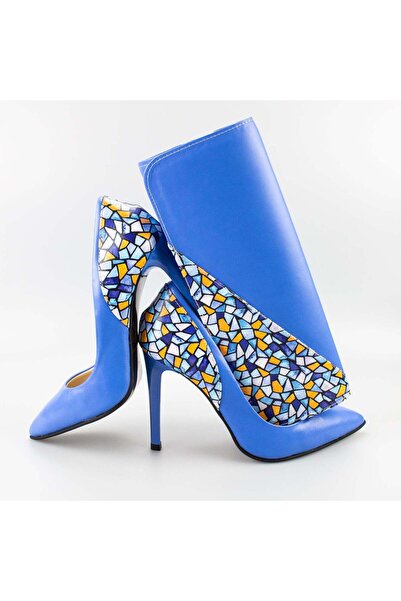 VersoShoes Elegant Women's Genuine Leather Clutch and Shoes Set 4012