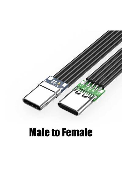 Choice 0.5m male to female JCD USB-C Soft Flat Silicone Cord Male to Male / Male to Female Adapter Type-C D