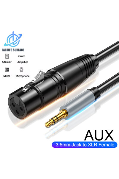 Choice كابل صوت تناظري متوازن من مقبس 3.5 مم إلى XLR بطول 1.5 متر، من مقبس 3.5 مم إلى XLR، من مقبس ميكروفون XLR أنثى إلى كابل صوت تناظري 3.5 مم ذكر