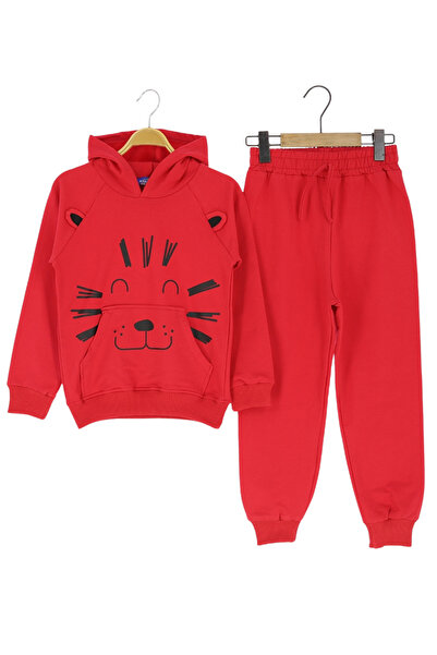 CRASSİ Boy's Tracksuit Set Printed Winter Fleece-Lined