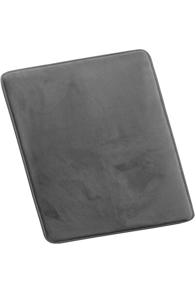 Choice سجادة أرضية من المخمل المرجاني بلون رمادي سادة مقاس 400 مم × 600 مم لل...