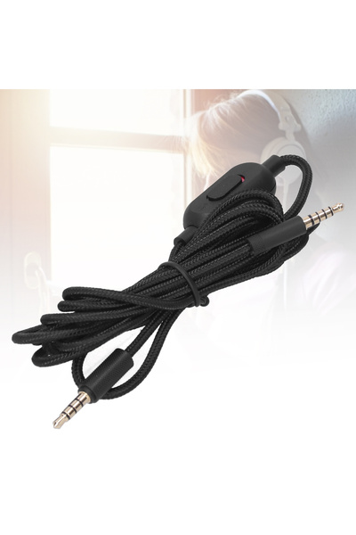 Choice سلك تمديد بديل مضفر أسود بطول 2.0 متر لسماعات الرأس Logitech G233 G433 GPROX للألعاب