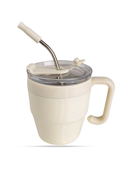 ALLMUG ترمس فولاذي سعة 480 مل مع ماصة: حجم مثالي، متعة الشرب العملية!